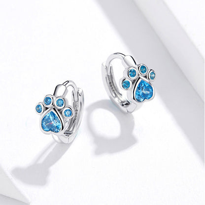 Cat's Paw Earrings in Sterling Silver