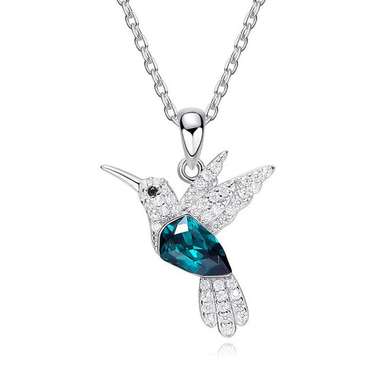 Sterling silver hummingbird necklace