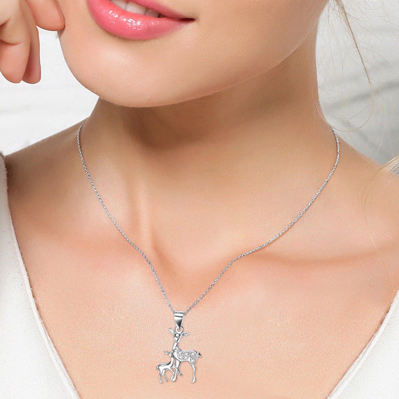 Deer - Sterling Silver Necklace