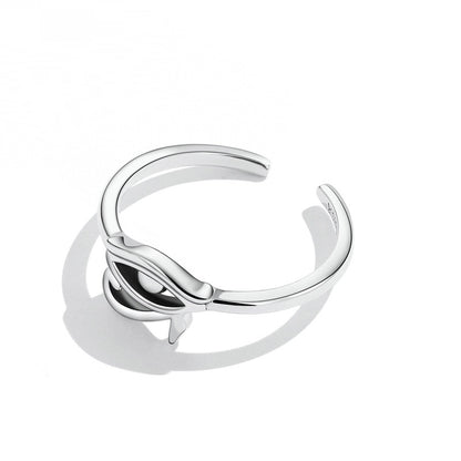 Evil Eye Adjustable Ring in Silver - Nazar Silver Ring