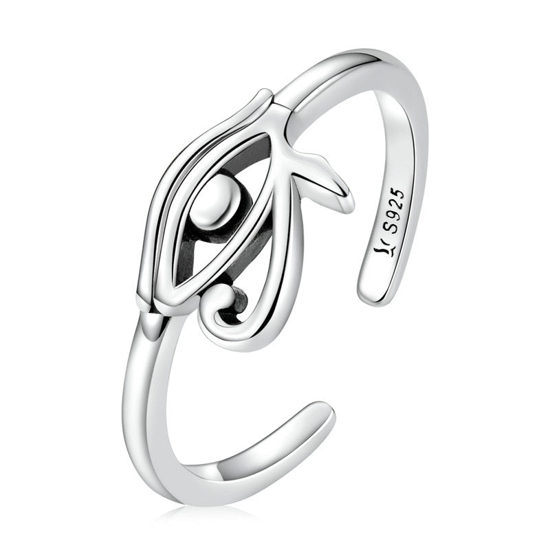 Evil Eye Adjustable Ring in Silver - Nazar Silver Ring